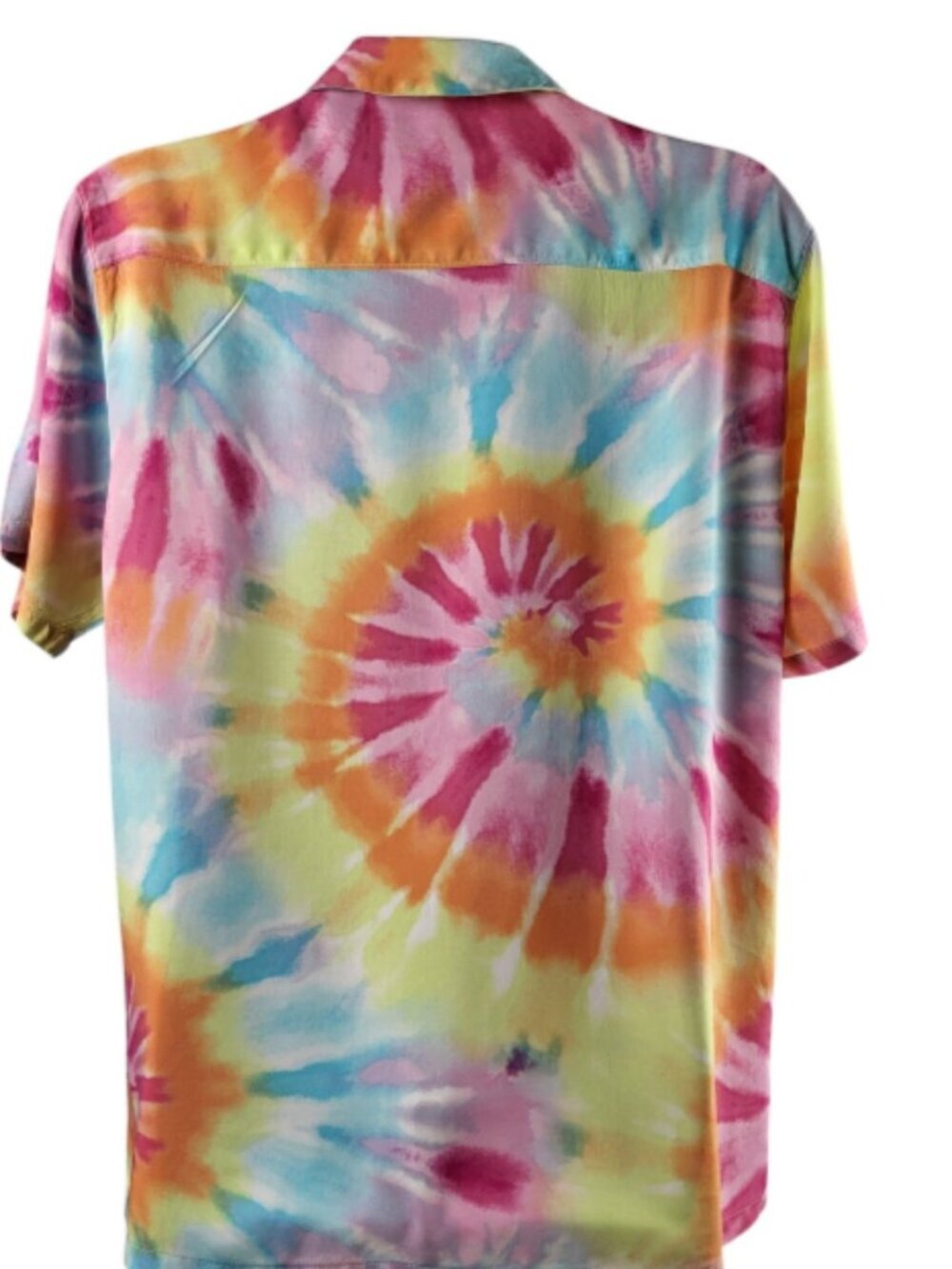 No Boundaries Men's Size Large (42-44} Multicolor Tie Dye Shirt Short Sleeve - Picture 4 of 13